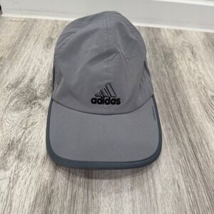 Adidas Adizero ClimaCool Gray Running Hat Adjustable Performance Lightweight Cap